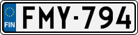 License plate of Finland, Cars