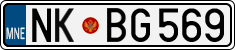 License plate of Montenegro, Cars