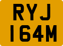 License plate of the United Kingdom, 1963 year system