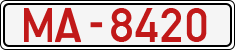 License plate of Estonia, Transit plates
