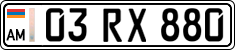 License plate of Armenia, Private owners