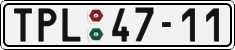 License plate of the Czech Republic, Cars (1960)