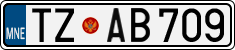 License plate of Montenegro, Cars