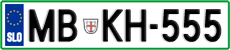 License plate of Slovenia, Cars