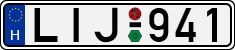license plates of Hungary, Cars (1990)