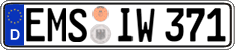 German license plate, Regular plates