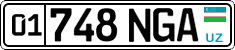 License plate of Uzbekistan, Organizations
