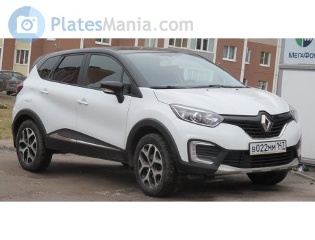 в022мм147, Renault Kaptur