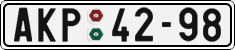 License plate of the Czech Republic, Cars (1960)