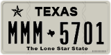 Texas, Regular plates (2012) (АBC-1234)