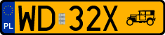 License plates of Poland, Oldtimers