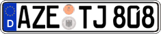 German license plate, Regular plates