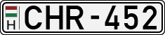 license plates of Hungary, Cars (1990)