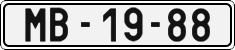 License plate of the Czech Republic, Cars (1960)