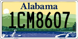 Alabama, 0AB1234 / 00AB123 / 00A1B23