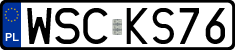 License plates of Poland, Regular car plates