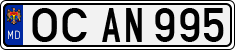 License plate of Moldova, Cars (1992)