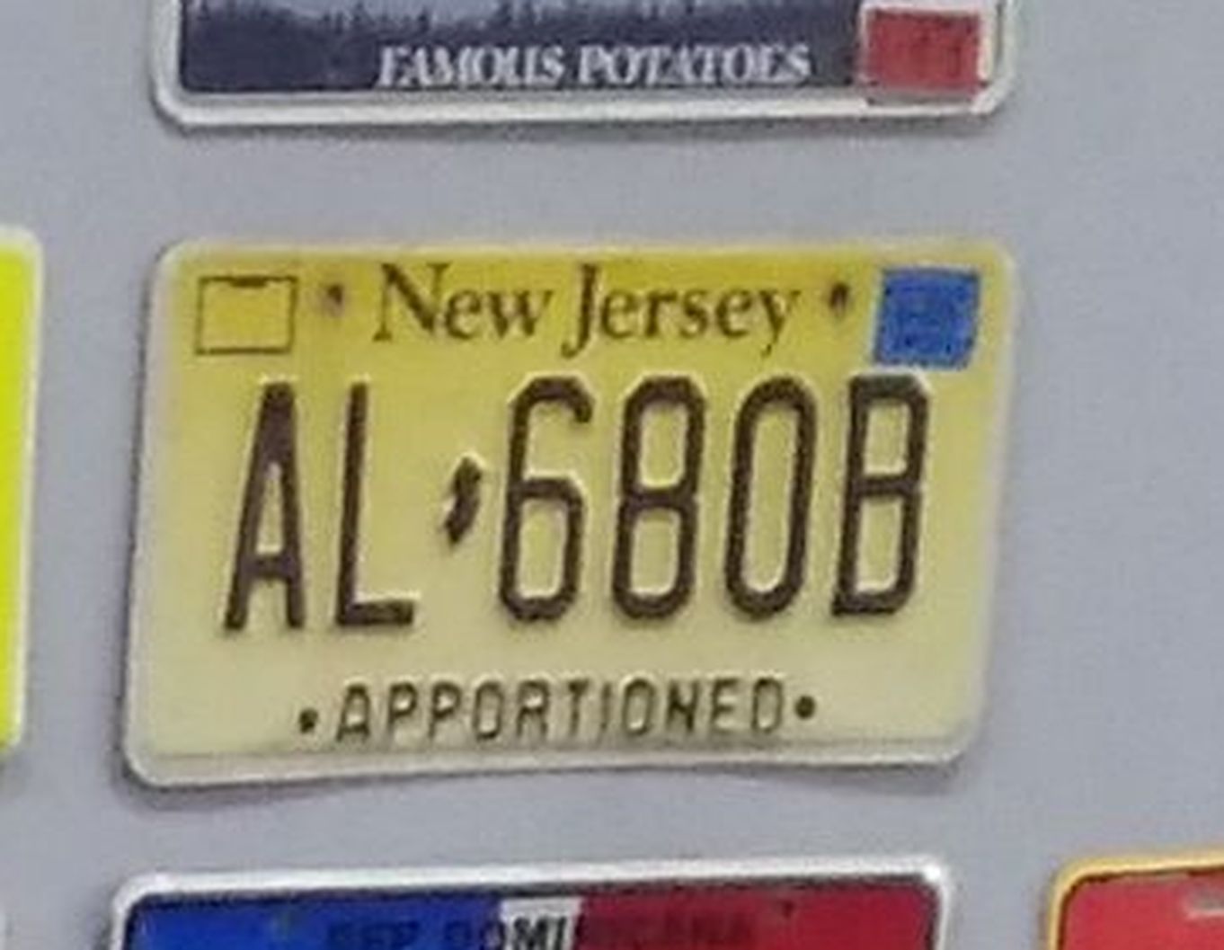 AL-680B, License plate without vehicle 