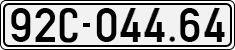 License plate of Vietnam, Cars