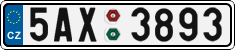 License plate of the Czech Republic, Cars (2001)
