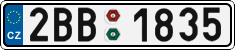 License plate of the Czech Republic, Cars (2001)
