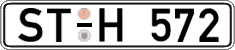 German license plate, Regular plates