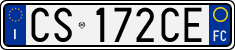 License plate of Italy, Cars (1994 year series)