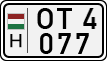 license plates of Hungary, Oldtimers (1990)