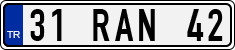License plate of Turkey, Regular plates