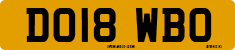 License plate of the United Kingdom, 2001 year system