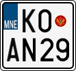 License plate of Montenegro, Motorcycles