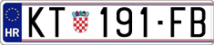 License plate of Croatia, Regular plates