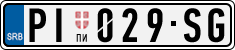 License plate of Serbia, Cars