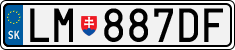License plate of Slovakia, Cars