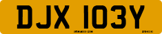 License plate of the United Kingdom, 1963 year system