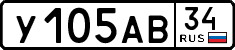 License plate Russia, Cars