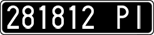 License plate of Italy, Cars (1927 year series)