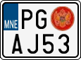 License plate of Montenegro, Scooters
