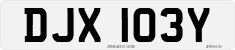 License plate of the United Kingdom, 1963 year system