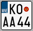 License plate of Montenegro, Motorcycles