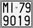 License plate of Italy, Motorcycles (1927 year series)