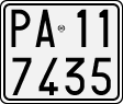 License plate of Italy, Motorcycles (1927 year series)