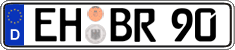 German license plate, Regular plates