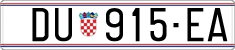 License plate of Croatia, Regular plates