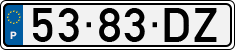 License plate of Portugal, Regular plates