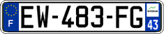 French license plate, SIV (ordinary)
