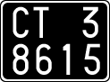 License plate of Italy, Cars (1927 year series)