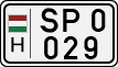 license plates of Hungary, Sportcars (1990)