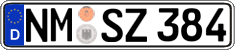 German license plate, Regular plates