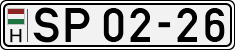 license plates of Hungary, Sportcars (1990)